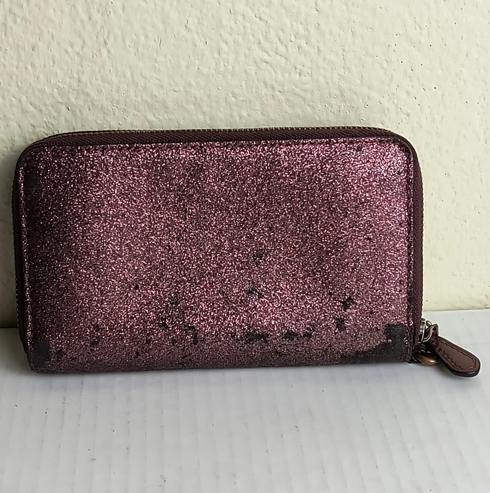Coach Glitter Wristlet Wallets with Credit Card Storage
